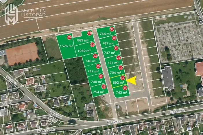 Prodej pozemku pro bydlení, Bludov, Nová dědina, 692 m2