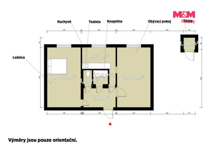 Prodej bytu 2+1, Kraslice, Čs. armády, 54 m2