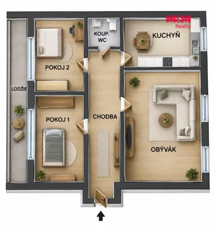 Prodej bytu 3+1, Most, Františka Malíka, 68 m2