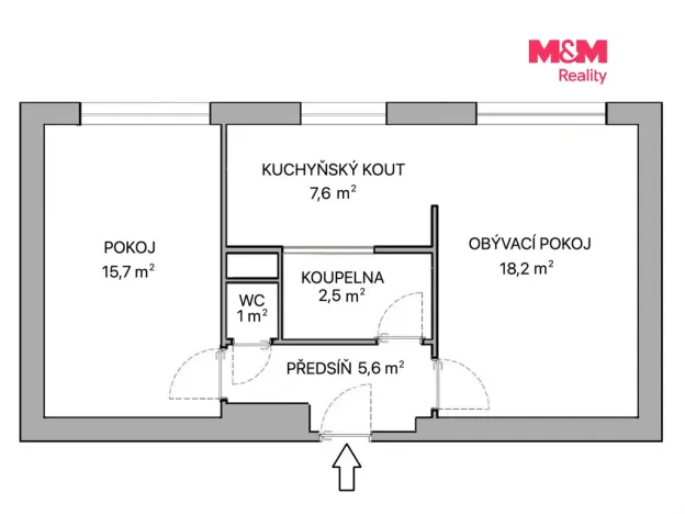 Prodej bytu 2+kk, Břeclav - Poštorná, Dělnická, 51 m2