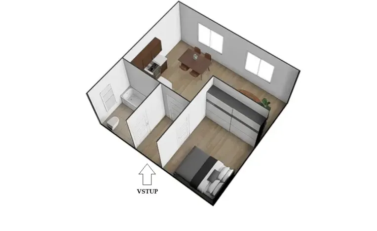 Pronájem bytu 2+kk, Šlapanice, Švehlova, 39 m2