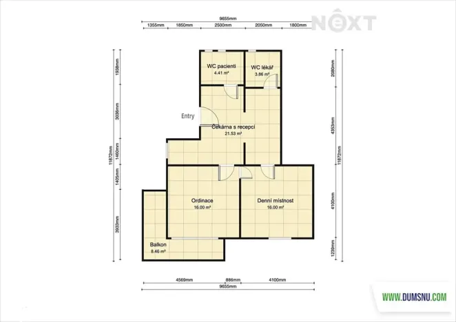Pronájem ordinace, Zábřeh, Ladislava Fialy, 16 m2