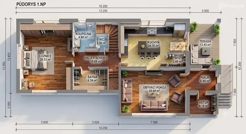 Prodej bytu 2+kk, Mokrá-Horákov, 102 m2