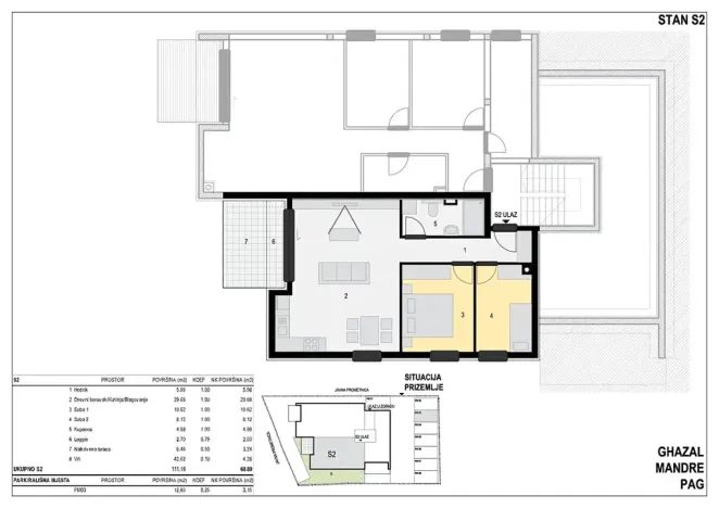 Prodej bytu 4+kk, Mandre, Chorvatsko, 130 m2