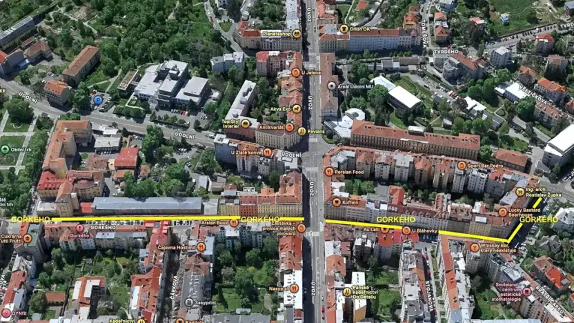 Pronájem bytu 1+1, Brno, Gorkého, 40 m2