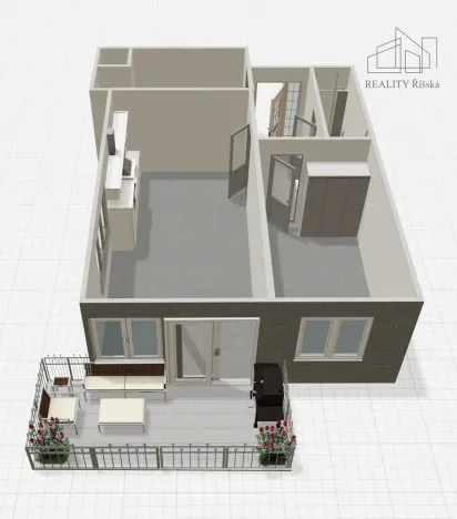 Pronájem bytu 2+kk, Praha - Hlubočepy, Vítové, 54 m2