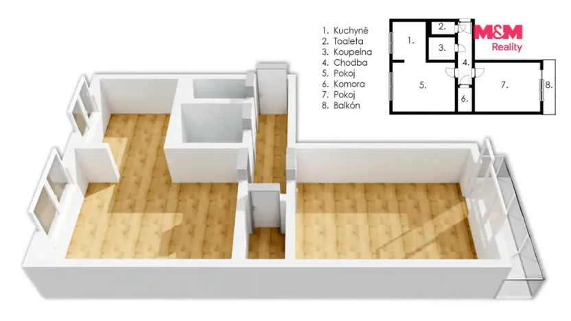 Prodej bytu 2+1, Kolín - Kolín III, Žižkova, 62 m2