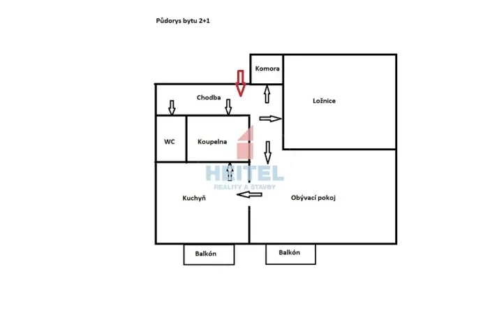 Prodej bytu 2+1, Ostrava, Dr. Martínka, 61 m2