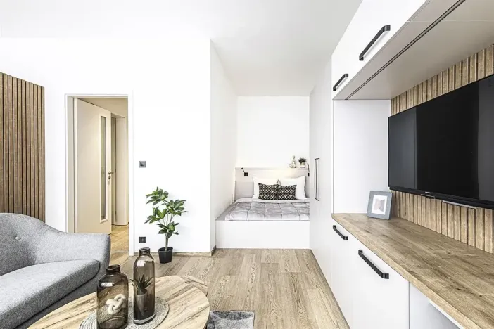 Pronájem bytu 1+kk, Praha - Karlín, Pobřežní, 27 m2