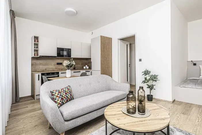 Pronájem bytu 1+kk, Praha - Karlín, Pobřežní, 27 m2