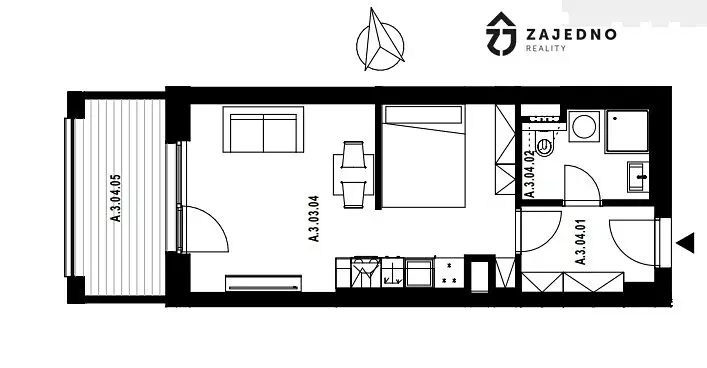 Pronájem bytu 1+kk, Brno, třída Generála Píky, 35 m2