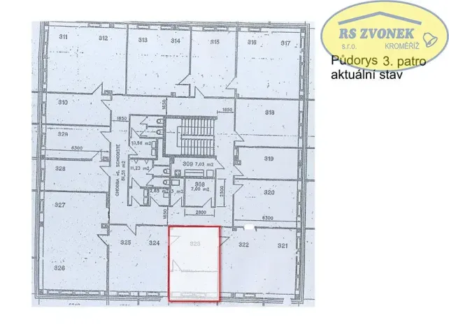 Pronájem kanceláře, Olomouc, Hodolanská, 28 m2