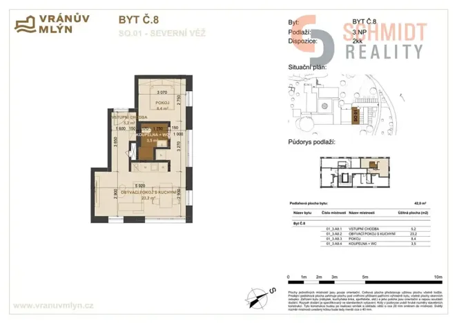 Prodej bytu 2+kk, Břeclav, Pod Zámkem, 40 m2