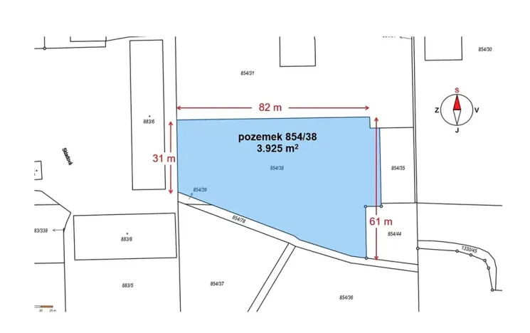 Prodej komerčního pozemku, Plzeň, 1308 m2