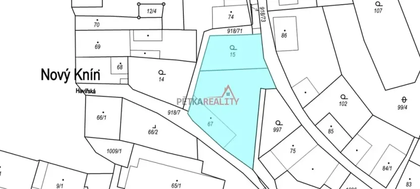 Prodej pozemku pro bydlení, Nový Knín, Havířská, 1050 m2