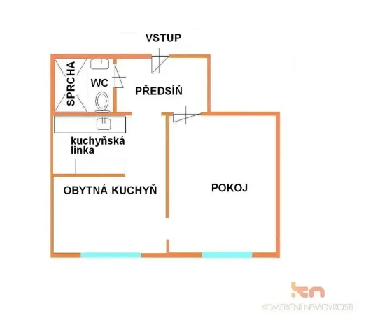 Pronájem bytu 2+kk, Brno, Gorkého, 35 m2