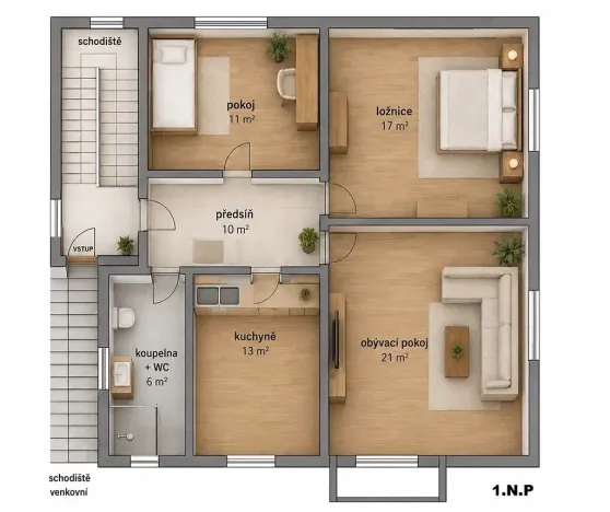 Prodej rodinného domu, Biskupice, 80 m2
