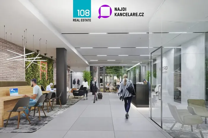 Pronájem kanceláře, Praha - Holešovice, Dělnická, 840 m2