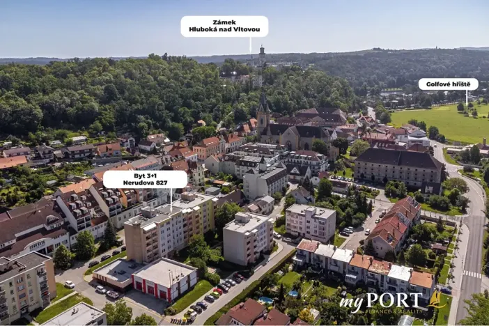 Prodej bytu 3+1, Hluboká nad Vltavou, Nerudova, 71 m2