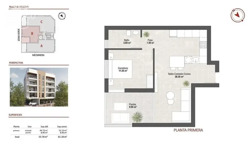 Prodej bytu 2+kk, San Pedro del Pinatar, Murcia, Španělsko, 61 m2