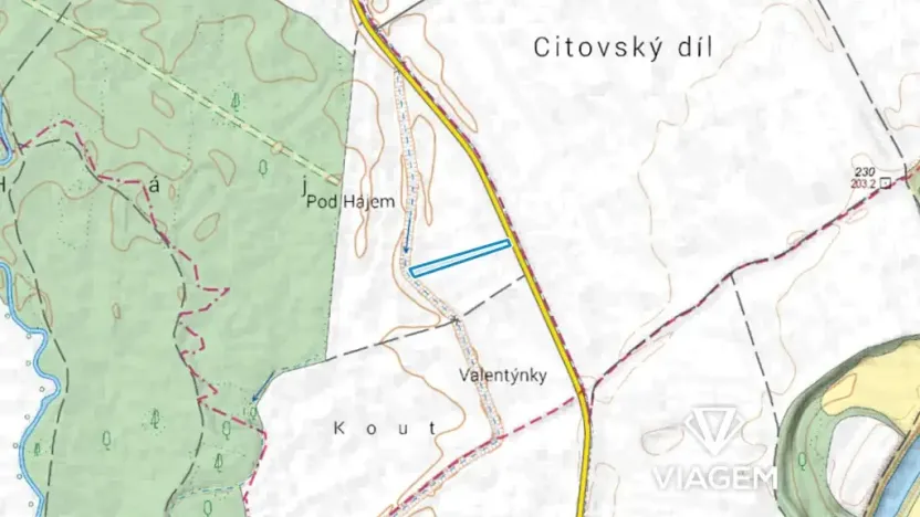 Prodej podílu pole, Citov, 676 m2