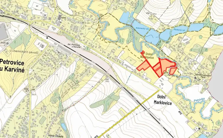 Prodej louky, Petrovice u Karviné, 34832 m2