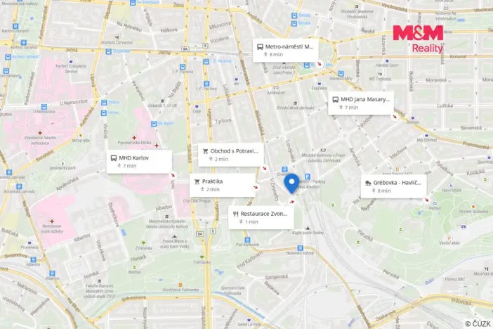 Pronájem bytu 1+1, Praha - Vinohrady, Šafaříkova, 31 m2