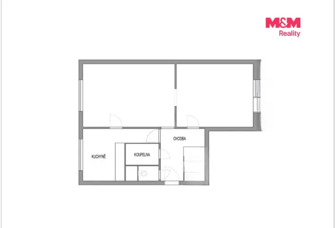 Prodej bytu 2+1, Podbořany, Palackého, 51 m2