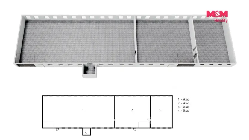 Prodej obchodního prostoru, Zbraslavice, 1381 m2