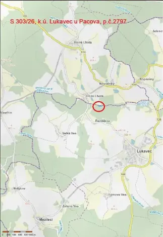 Prodej lesa, Lukavec, 3852 m2