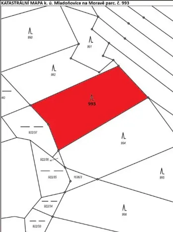 Prodej lesa, Mladoňovice, 2112 m2