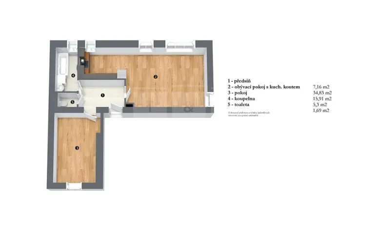 Pronájem bytu 2+kk, Vamberk, Žamberecká, 44 m2