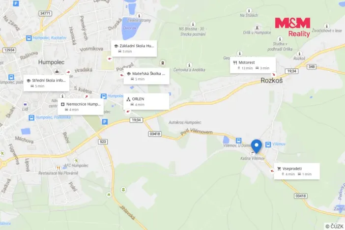 Prodej rodinného domu, Humpolec - Vilémov, 75 m2