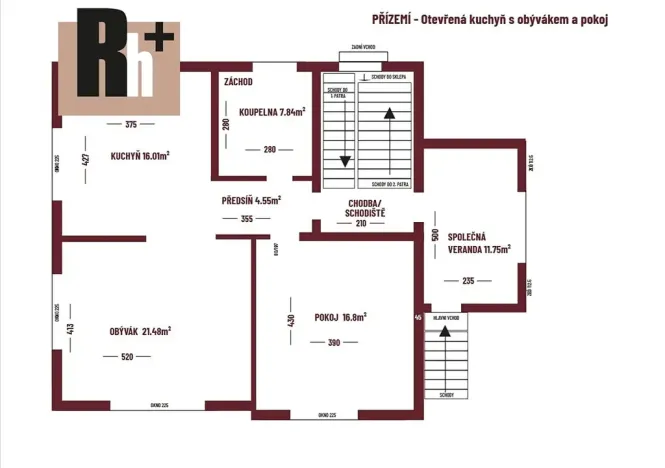 Pronájem bytu 2+1, Libhošť, 68 m2