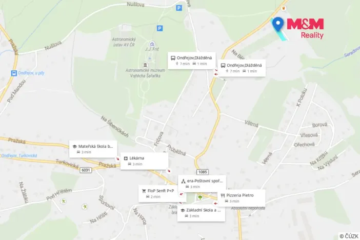 Prodej pozemku pro bydlení, Ondřejov, 1820 m2