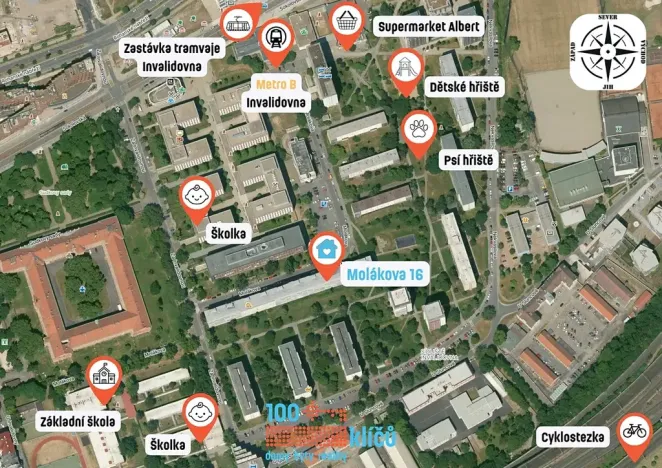 Prodej bytu 3+1, Praha - Karlín, Molákova, 63 m2