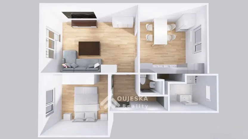 Pronájem bytu 2+kk, Boskovice, Na Chmelnici, 60 m2