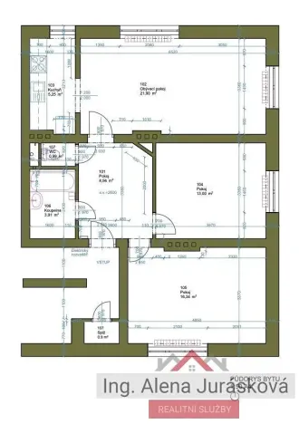 Prodej bytu 3+1, Klecany, Na skalkách, 71 m2