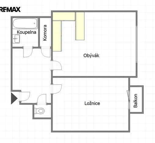 Pronájem bytu 2+kk, Praha - Nusle, Na Veselí, 51 m2