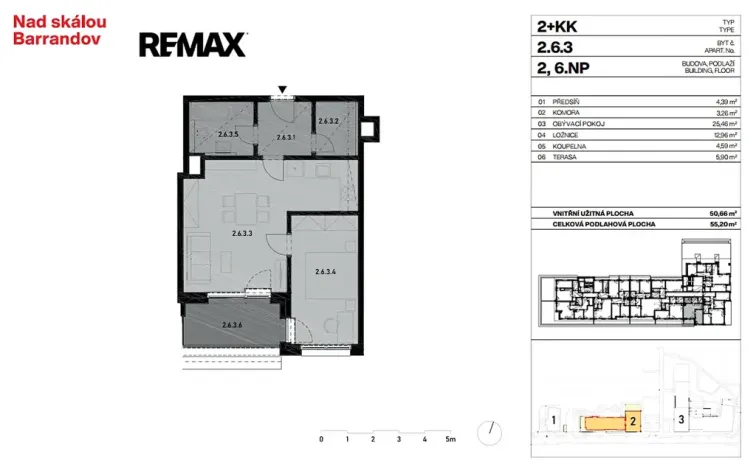 Pronájem bytu 2+kk, Praha - Hlubočepy, Divíškové, 50 m2