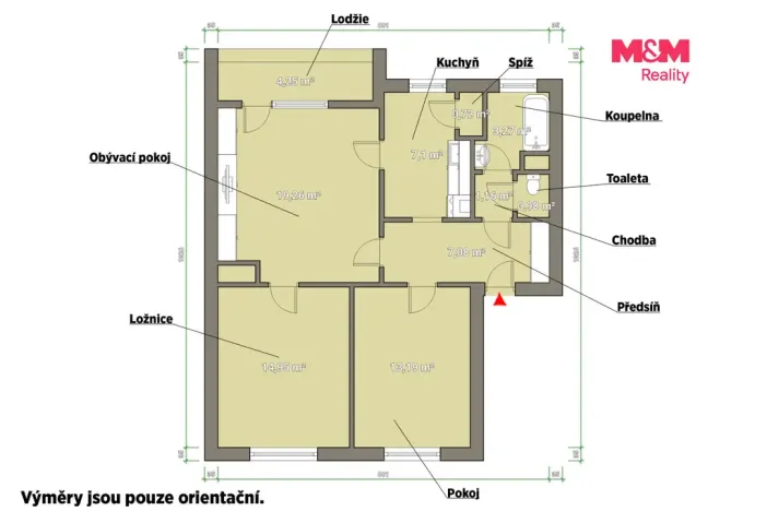 Prodej bytu 3+1, Klatovy - Klatovy III, U Pazderny, 74 m2