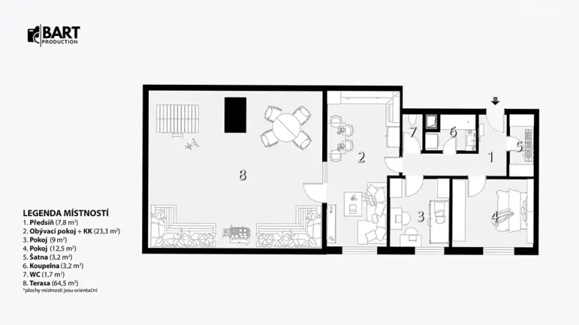Prodej bytu 3+kk, Brno, Lišejníková, 129 m2