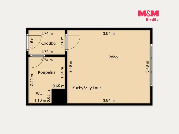 Pronájem bytu 1+kk, Mariánské Lázně - Úšovice, Česká, 20 m2