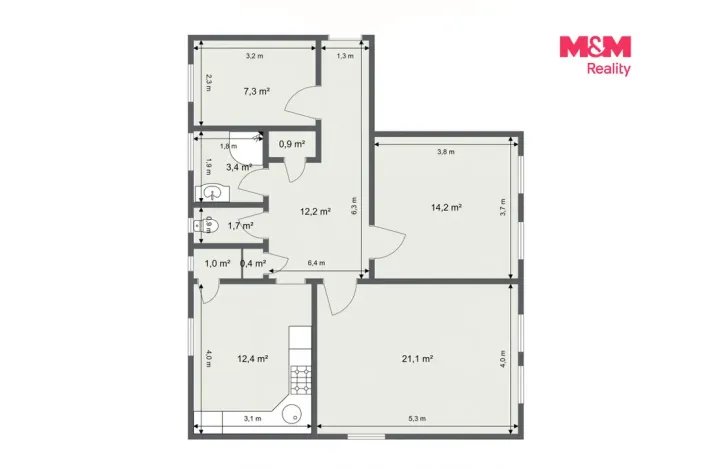Prodej bytu 3+1, Karlovy Vary, Jiráskova, 74 m2