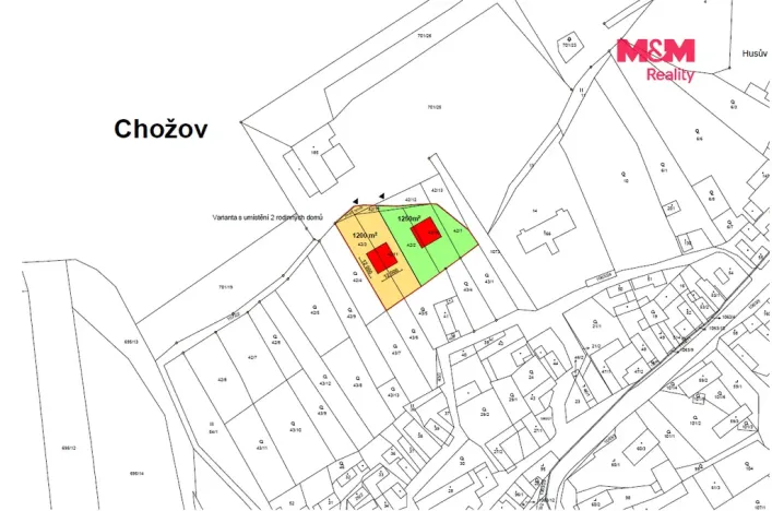 Prodej pozemku pro bydlení, Chožov, 2477 m2