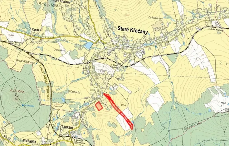 Prodej louky, Staré Křečany, 50106 m2