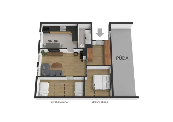 Prodej bytu 3+1, Harrachov, 65 m2