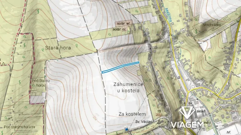 Prodej podílu pole, Kostelec, 1249 m2