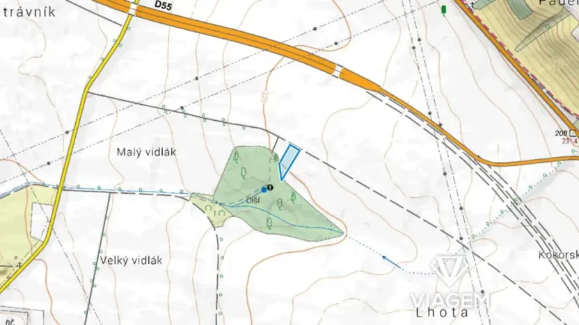 Prodej podílu pole, Majetín, 521 m2