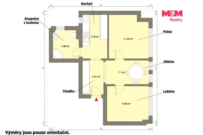 Pronájem bytu 2+1, Cheb, Svobody, 72 m2